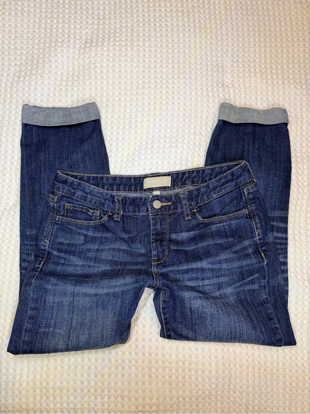 Banana Republic Dark Blue Cuffed Capris